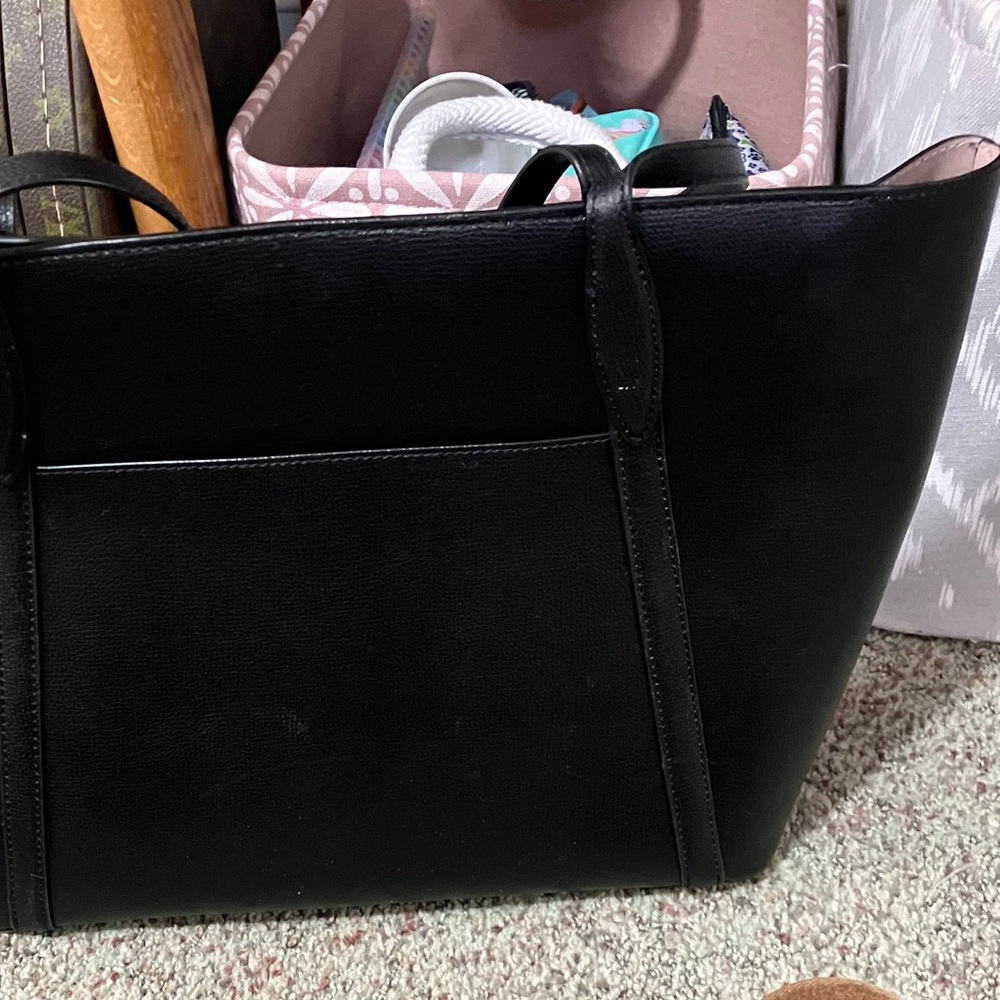 Kate Spade Black Leather Tote Bag